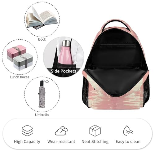 Swan Flapping Its Wings Travel Backpack Casual Daypack Shoulder Bag with Adjustable Shoulder Straps3