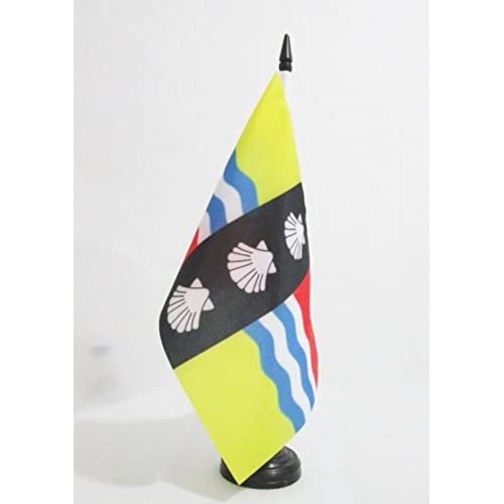 AZ FLAG Bedfordshire county Table Flag 21x14 cm 100D Polyester Plastic Base