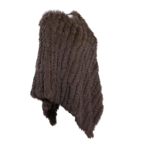 Women's Genuine Natural Rabbit Fur Knitted Pullover Poncho Lady Luxury Shawl Wedding Party Cape Wraps2