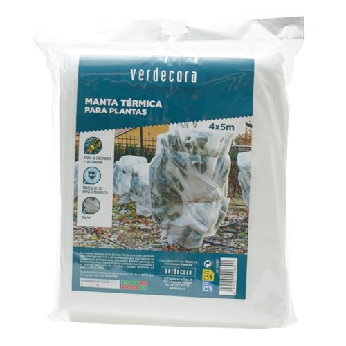 verdecora Manta Térmica 30g 4x5m | Protección contra Heladas y Frío para Plantas | Ligera y Resistente | Ideal para Huertos y Jardines
