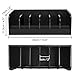Winter Shore Schwarze Box zur Gürtel Aufbewahrung - Organizer Schublade, Schrank & Garderobe aus Dunklem Bambus mit 6 Fächern - Natürlicher Schrank Organizer für Damen & Herren für Accessoires, Uhren