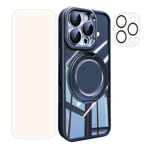 Coque iPhone 16 Pro MagSafe avec support bidirectionnel et protège-objectif