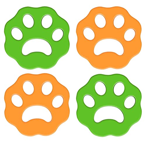ZHIHUITL Recoge Pelo de Mascota,Depilador de Mascota de 4 Piezas,Recoge Pelo de Lavadora,Captador de Pelo para Lavadora,Recoge Pelo Reutilizable,para Perros Gatos Pelo de Mascota, Ropa de Cama,Ropa