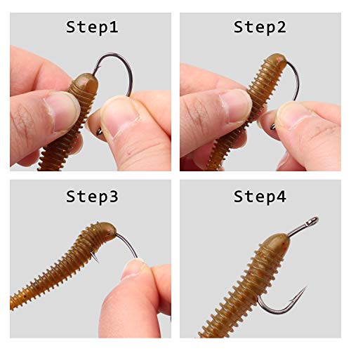 Carp Fishing Hooks- 120Pcs Barb Curved Shank Carp Hooks Circle Fish Hooks Freshwater Saltwater For Hair Rigs Carp Fishing Tackle 8# #TOP3