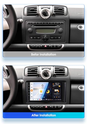 Radio de coche 4G con pantalla de 9 pulgadas, Android 15 y DSP para Smart 451 2