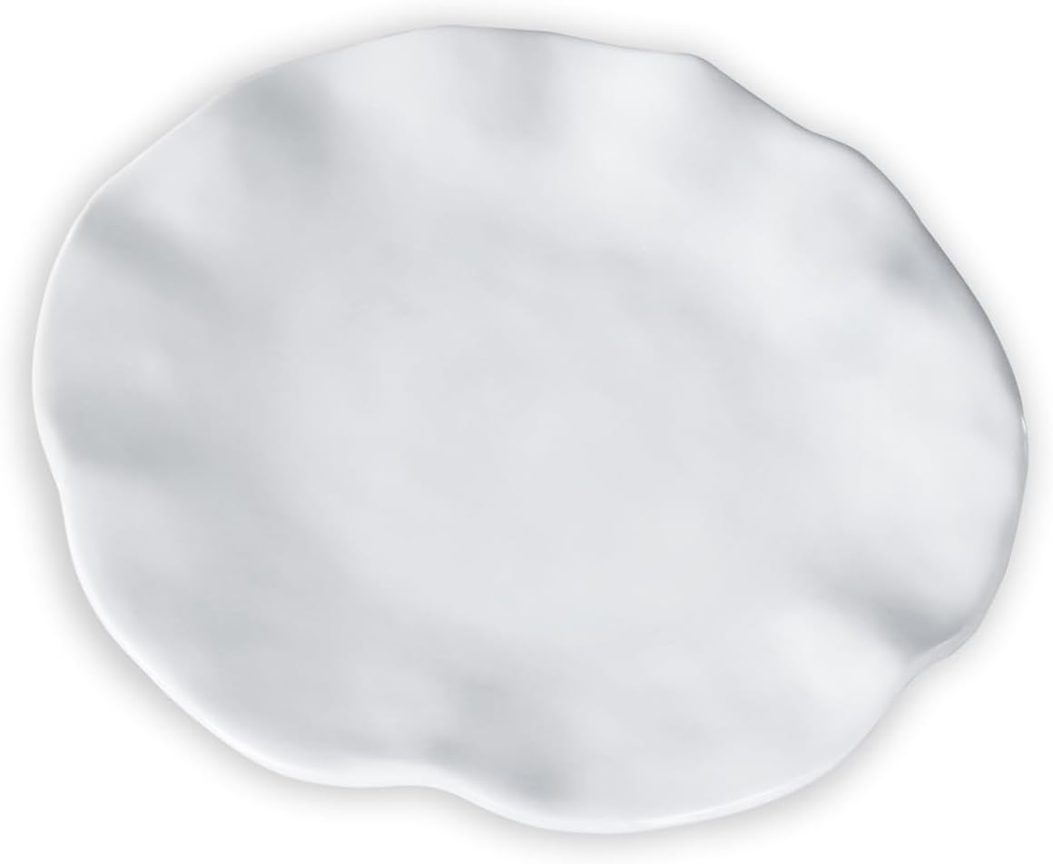 Beatriz Ball Vida Havana 11" Dinner Plate (S/4) White Luxury Melamine Dinnerware Outdoor Indoor Easy-care Snack Dinnerware Food-Safe BPA and PABA-Free