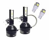 Kit Lâmpada Super Led H7 + T10 Led 6000K - Farol Alto Baixo Auxiliares