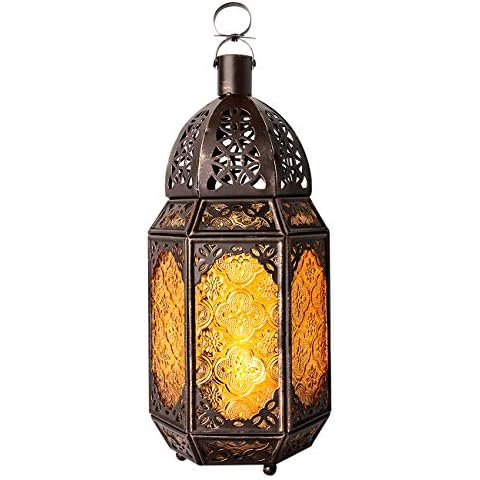 Lewondr Moroccan Style Candle Lantern Cover
