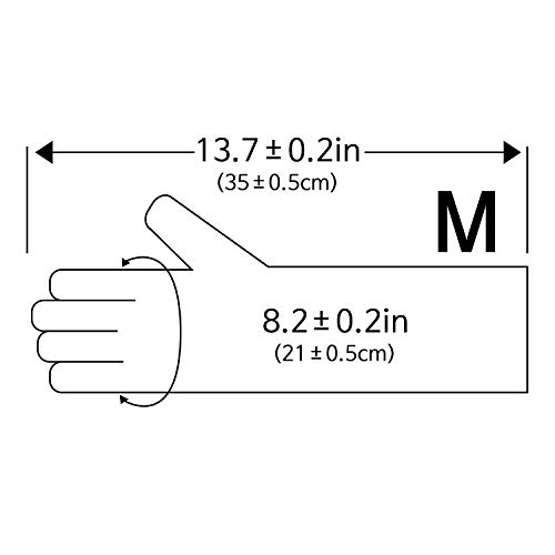 Mamison 2 Pairs Reusable Waterproof Household Dishwashing Cleaning Rubber Gloves, Non-Slip Kitchen Glove(Medium)