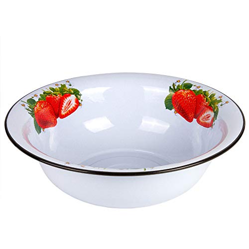 Enamelware Timpano Basin 7.4-qt. (7 L) - Round Enamel Basin - White