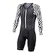 Herren-Radsportanzug Triathlon-Anzug langärmeliger Sportanzug Sommer atmungsaktiv und schnell trocknend, vollen Reißverschluss 9d Gel Overall (Color : 02, Size : X-Large)