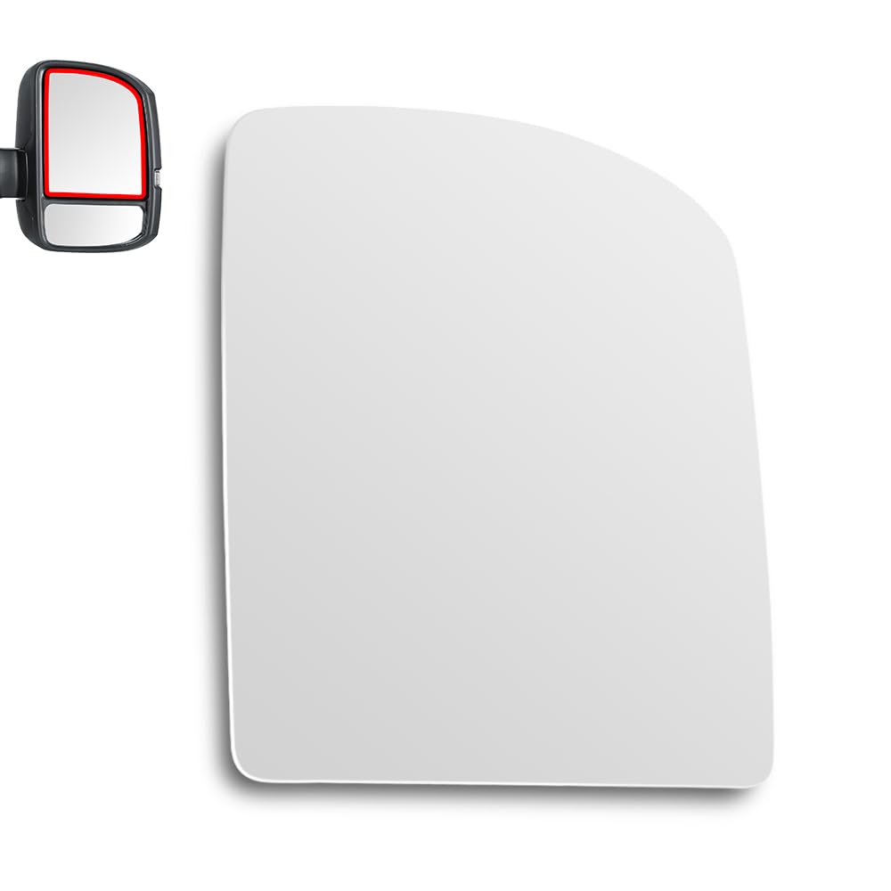 SENZEAL Verre de Rétroviseur Remplacement pour VW Volkswagen Crafter 2017-2024 Chauffant Retroviseur Extérieur (Supérieur Droit)