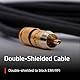 Fluance Premium Grade Subwoofer-Kabel mit vergoldeten Cinch-Steckern, Hochleistungs-OFC-Kabel mit langlebigem Gummi-Isolator für Subwoofer, Heimkino, Verstärker - 3,6 m