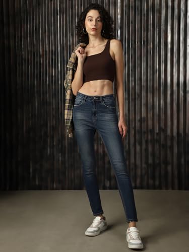Image of High Star Women Washed Skinny fit Highrise Stretchable Jeans