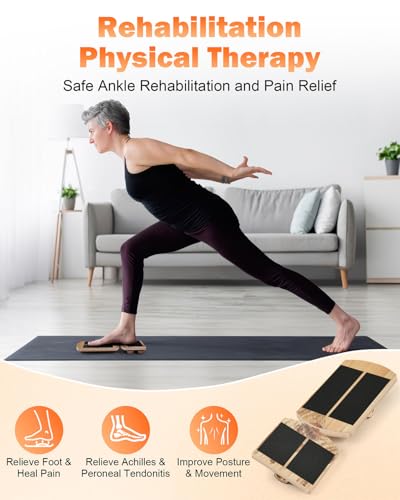 Image of Ankle Strengthener & Single Leg Balance Board, Foot Strengthener for Plantar Fasciitis & Achilles Tendonitis, Physical Therapy, Sprain Recovery & Arch Support