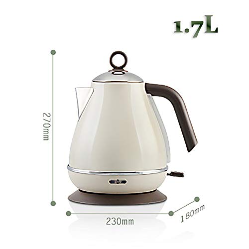 Tetera eléctrica de acero inoxidable doble pared 1.7L miniatura 7