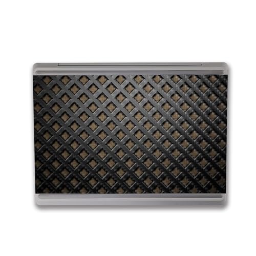 Image of MightySkins Carbon Fiber Skin Compatible with Microsoft Surface Laptop Go 3 (2023) Full Wrap Kit - Black Wall | Protective, Durable Textured Carbon Fiber Finish | Made in The USA