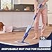10 Pack Microfiber Disposable Mop Pads for All 16-18'' Hook & Loop System Mop - Wet Dry Cleaning Replacement Mopping Pad Compatible with Bona,Rubbermaid,Turbo,Norwex