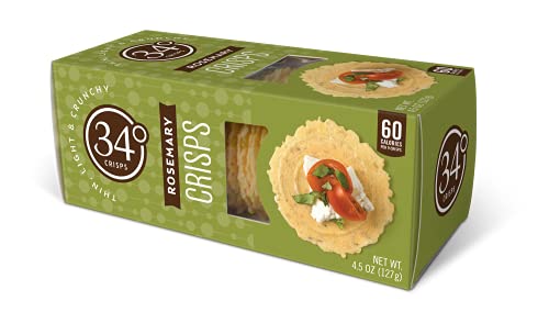 34 Degrees Crisps | Rosemary Crisps | Thin, Light & Crunchy Rosemary Crisps, 2 Pack (4.5oz) - image 3