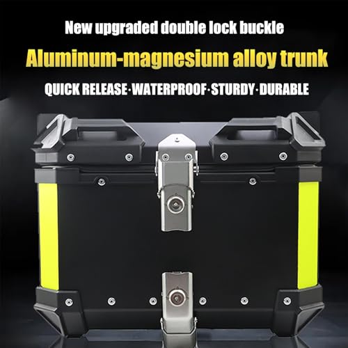 Baúl de moto de aluminio 36L impermeable maleta superior trasera para casco 2
