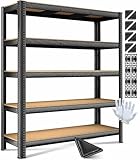 MASKO® Schwerlastregal Lagerregal Kellerregal 180x160x60cm, 1500kg belastbar...
