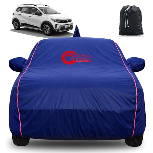 Image of 100% Waterproof Car Cover for Renault Triber Facelift (2026) | All-Weather, Dustproof & UV Protection | Heavy-Duty 3-Layer Fabric | Custom Fit with Mirror & Antenna Pocket | Navy Blue