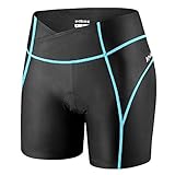 INBIKE Culotte Ciclismo Mujer Pantalon Corto Ciclismo Mujer Bicicleta MTB para Verano con Badana Almohadilla Espuma De Alta Densidad con Memoria