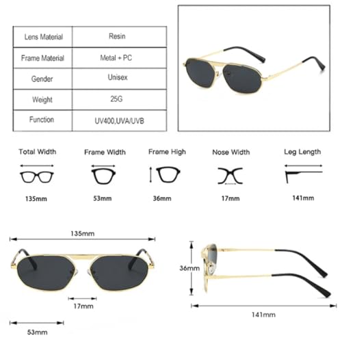 Lunettes de soleil œil de chat rétro avec monture métallique polygonale durable