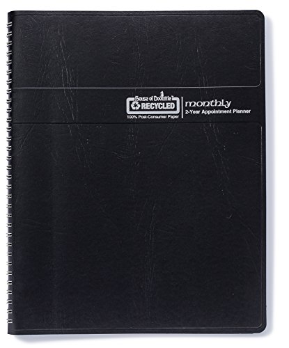 House of Doolittle 2019-2020 Two Year Calendar Planner, Monthly, Black Cover, 8.5 x 11 Inches, January - December (HOD262002-19)