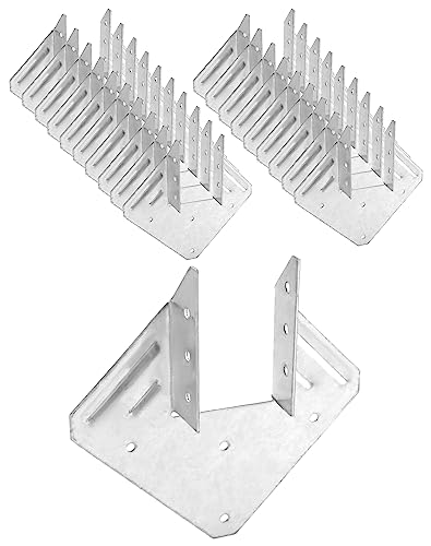 QWORK Galvanized 18-Gauge Hurricane Tie, 20 Pack Steel Connector for