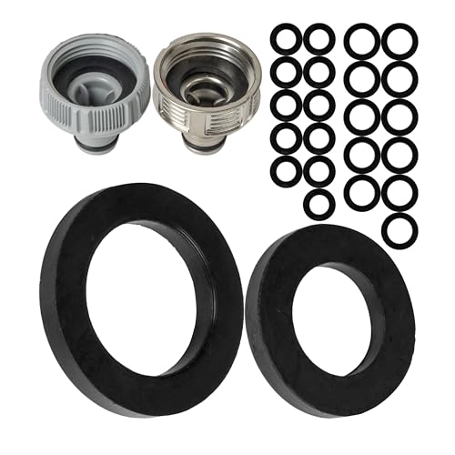 Ersatz Flachdichtungen Set 24 Stück für G 1/2 und 3/4 Garten Stecksysteme kompatibel mit Gardena 21 und 26 5 mm Hahnverbinder Ø 19 x 11 und 24 x 16 mm Silikon Dichtung für 01120-00.600.01 5300