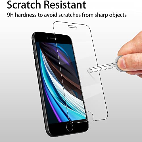 4youquality Screen Protector for iPhone SE 3/ SE 2 (2022/2020 Edition) 4.7-Inch, Tempered Glass Film, 2-Pack, [LifetimeSupport][Impact-Resistant][Anti-Shatter][Anti-Scratch]