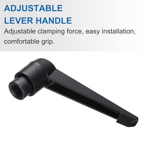 Image of uxcell 4pcs Clamping Lever Adjustable Handles M10 Metric Female Thread Level Handle Hand Knobs Quick Release Black for Lathe Machinery