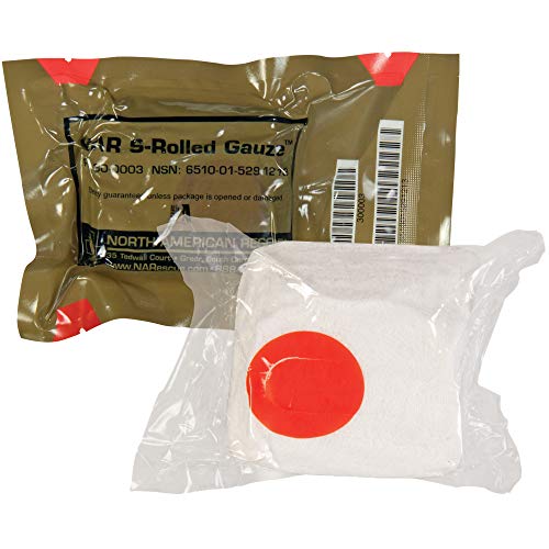 North American Rescue 30-0003 Medical S-Rolled Gauze - 4.5