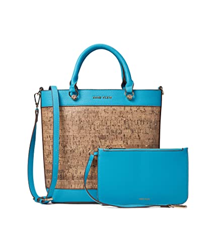 Mini Transport Sac Anne Klein turquoise et liège, petit sac à main tendance pour femme
