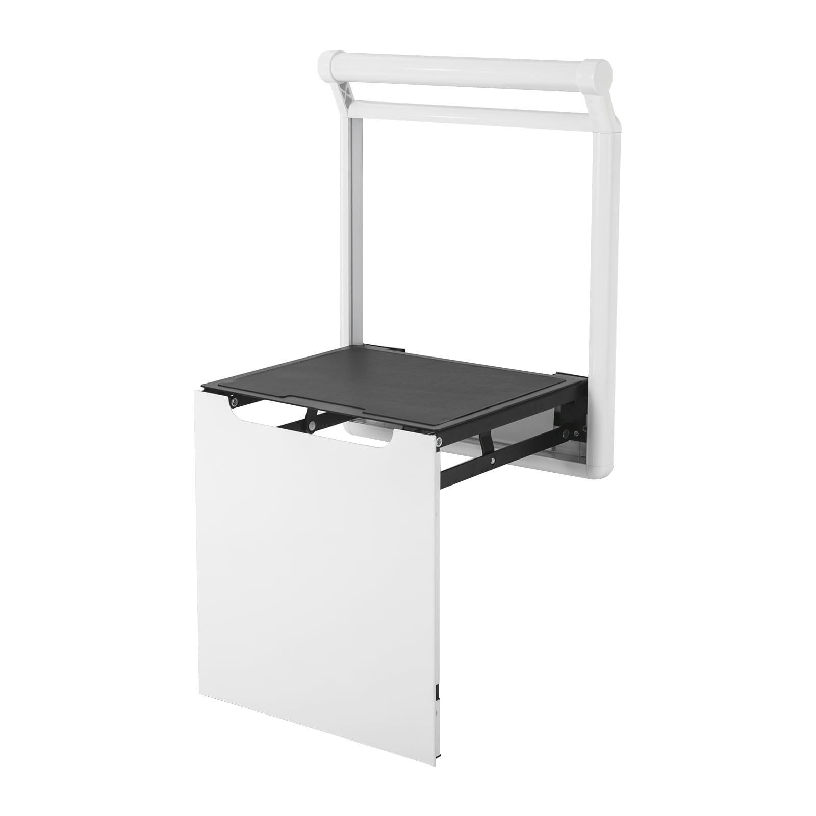 Asiento de ducha plegable, montaje en pared, silla de baño con almohadillas antideslizantes, marco de metal, asiento plegable para porches, pasillos, baños, embarazadas, ancianos, capacidad de carga