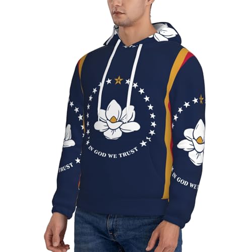 Sweat à capuche Mississippi épais homme premium en maille lourde