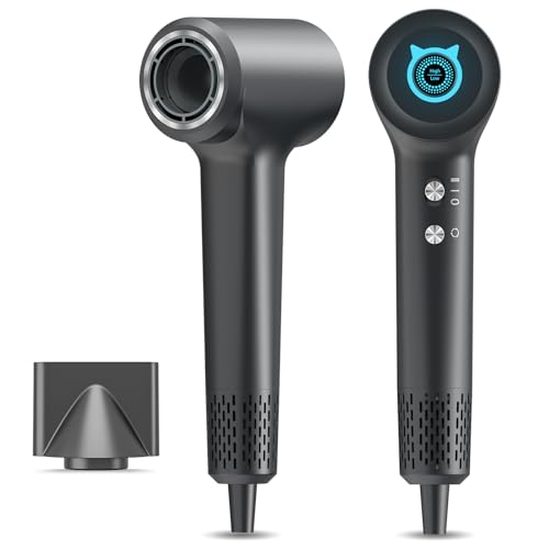 Asciugacapelli , Phon da 200 Milioni di Ioni Negativi, Asciugatura Rapida 110,000 Giri/min ad Alta Velocità per Phon Capelli,Phon Capelli Professionale da 57 dB Adatto per Viaggi e Domestico