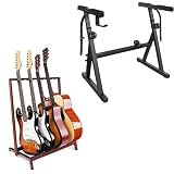 SNIGJAT Guitar Stand Multiple Guitars for 3-6 Guitars, Metal Guitar Rack with Adjustable Dividers, P