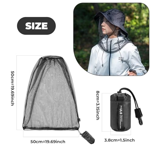 Mosquitero para cabeza QUNATURE, red fina para insectos, protección para camping, pesca y senderismo, compatible con todos los sombreros para hombres y mujeres miniatura 5