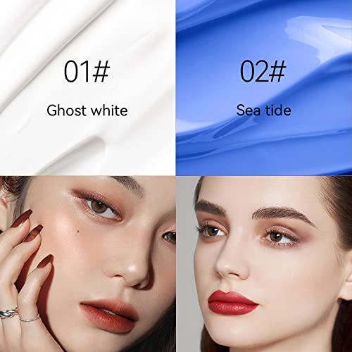 Jutqut Blue Foundation, Foundation Mixing Pigment, Smooth And Light Liquid Foundation, Blends Easily With Foundation, Warm To Cold, 0.67Oz (Blue) #TOP2