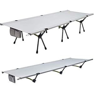 ATEPA Feldbett Klappbett Ultraleichtes Campingbett klappbar mit Tragetasche Tragbar und Leicht Max Hold Bis zu 150 kg…