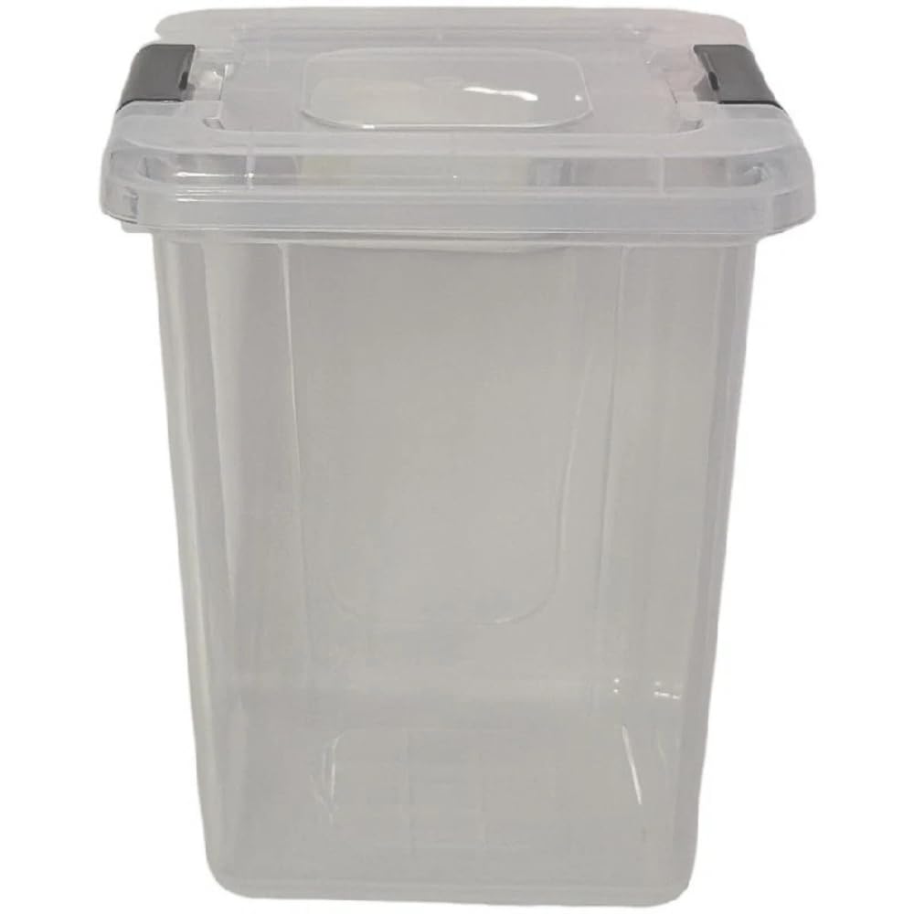 2x Plastic Storage Boxes Lid Handles Food Container Home Kitchen Office Box Sets (5L Deep)