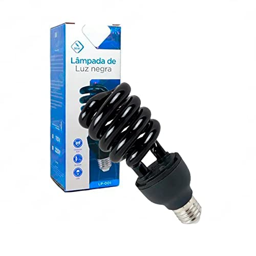 Lâmpada de Luz Negra Fluorescente Ultra Violeta 36w Espiral 110v Ou 220v Efeito Neon Energia UV Fest