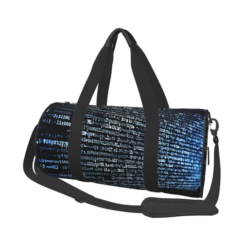 Sac de sport avec code de programmation pour voyage en toile noir
