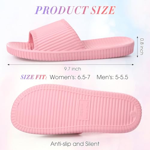 6 Pack Non Slip Shower Slides Lightweight Bath Slippers for Women & Men Pool Sandals for Home Hotel Gym Spa Pool2