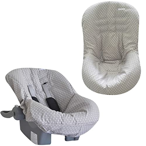 Minha Casa Baby Capa de Bebê com Estampa de Estrelinha, Cinza/Branco