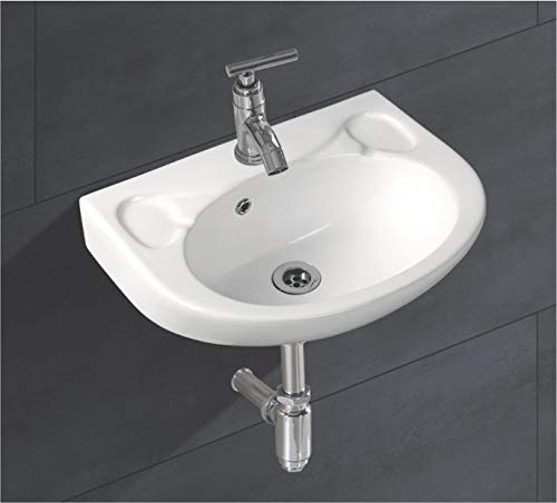 Soyo Ceramic Wall Hung Wash Basin Glossy Finish/Wall Hung/Wall Mounted Bathroom Sink/Super White Color Dimension 18 x 14 Inch (Super) (B09MRP81ZK) Amazon Price History, Amazon Price Tracker