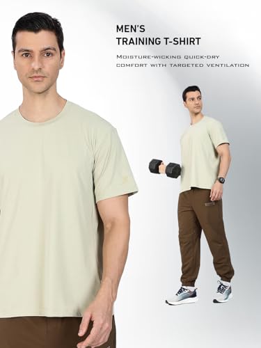 Image of XTEP Men's Training T-Shirt | Quick-Dry Moisture-Wicking Fabric with Underarm Ventilation | Lightweight, Breathable T-Shirt for Outdoor Sports & Fitness