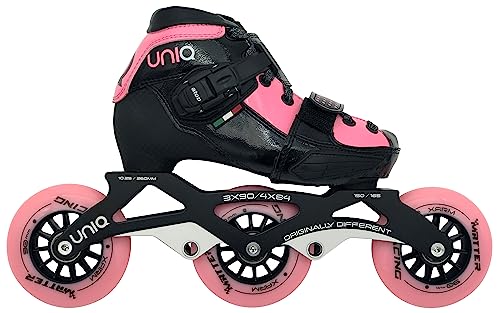 Uniq Q7 Inline Speed Skates Junior Adjustable Sizes (Pink Small)
